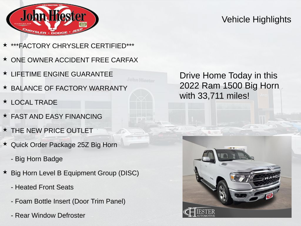 Certified 2022 RAM 1500 Big Horn RWD image 6
