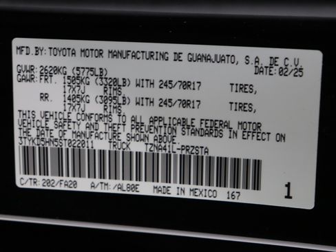 Certified 2025 Toyota Tacoma SR image 38