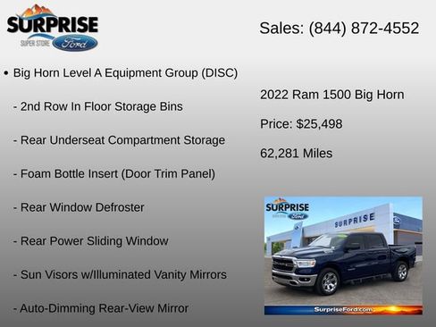 Used 2022 RAM 1500 Big Horn RWD image 6