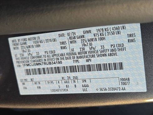 Used 2024 Ford Escape ST-Line w/ Tech Pack #1 FWD image 15