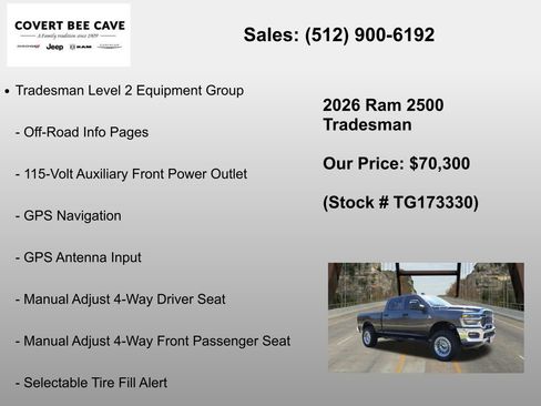 New 2026 RAM 2500 Tradesman AWD/4WD image 18