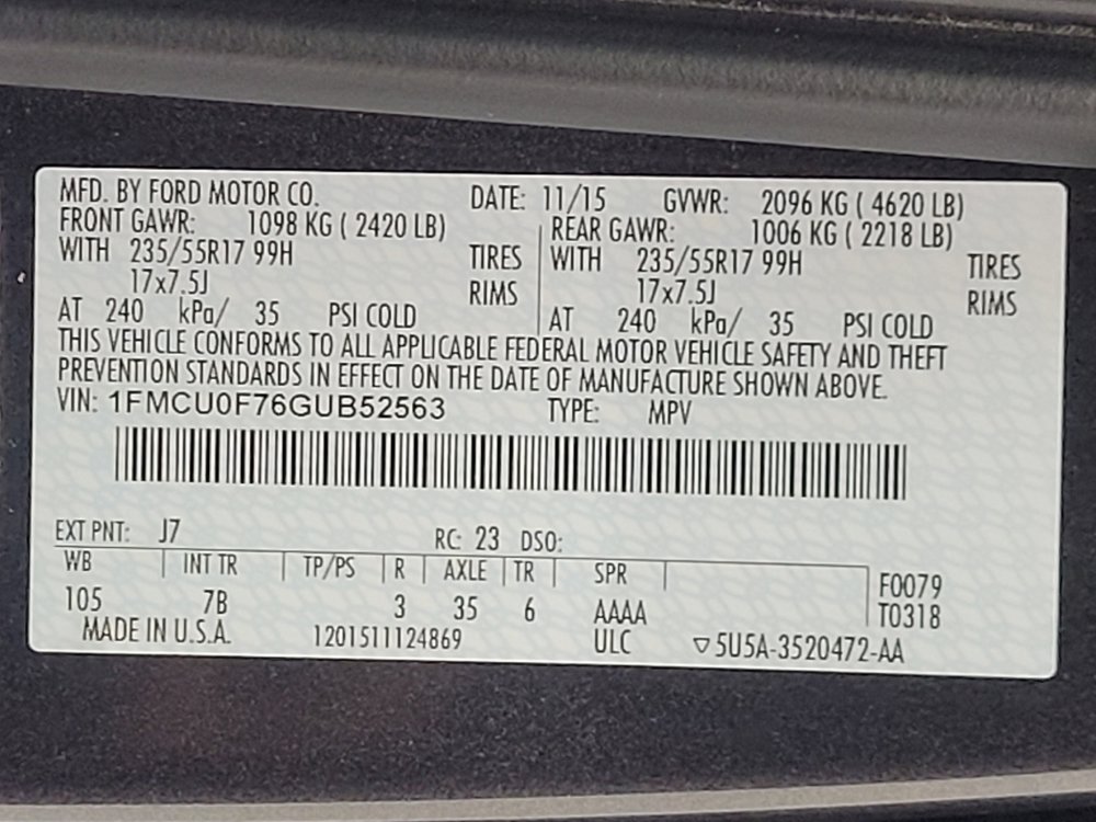 Used 2016 Ford Escape S FWD image 33