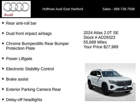 Used 2024 Volkswagen Atlas SE w/ Black Wheel Package AWD/4WD image 30