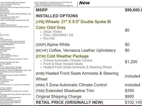 Used 2020 BMW X7 M50i w/ Cold Weather Package image 98