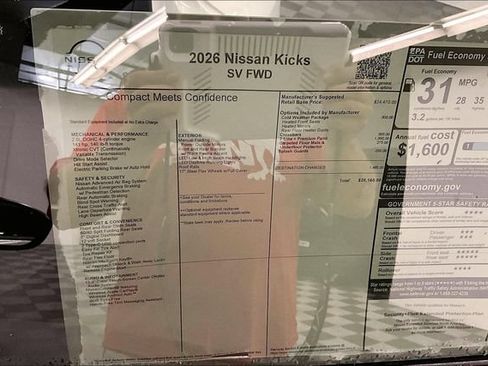 New 2026 Nissan Kicks SV w/ Cold Weather Package FWD image 38