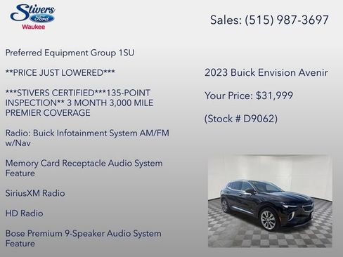 Used 2023 Buick Envision Avenir AWD/4WD image 8