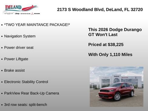 New 2026 Dodge Durango GT RWD image 6