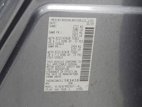 Used 2020 Nissan Pathfinder S FWD image 33