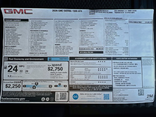New 2026 GMC Sierra 1500 AT4 w/ AT4 Premium Package AWD/4WD image 21