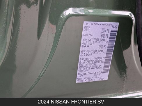 Certified 2024 Nissan Frontier 2WD Crew Cab w/ Technology Pkg w/ Technology Package image 24