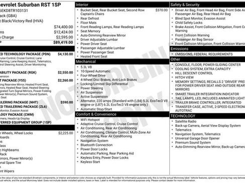 New 2026 Chevrolet Suburban RST w/ Advanced Technology Package image 5