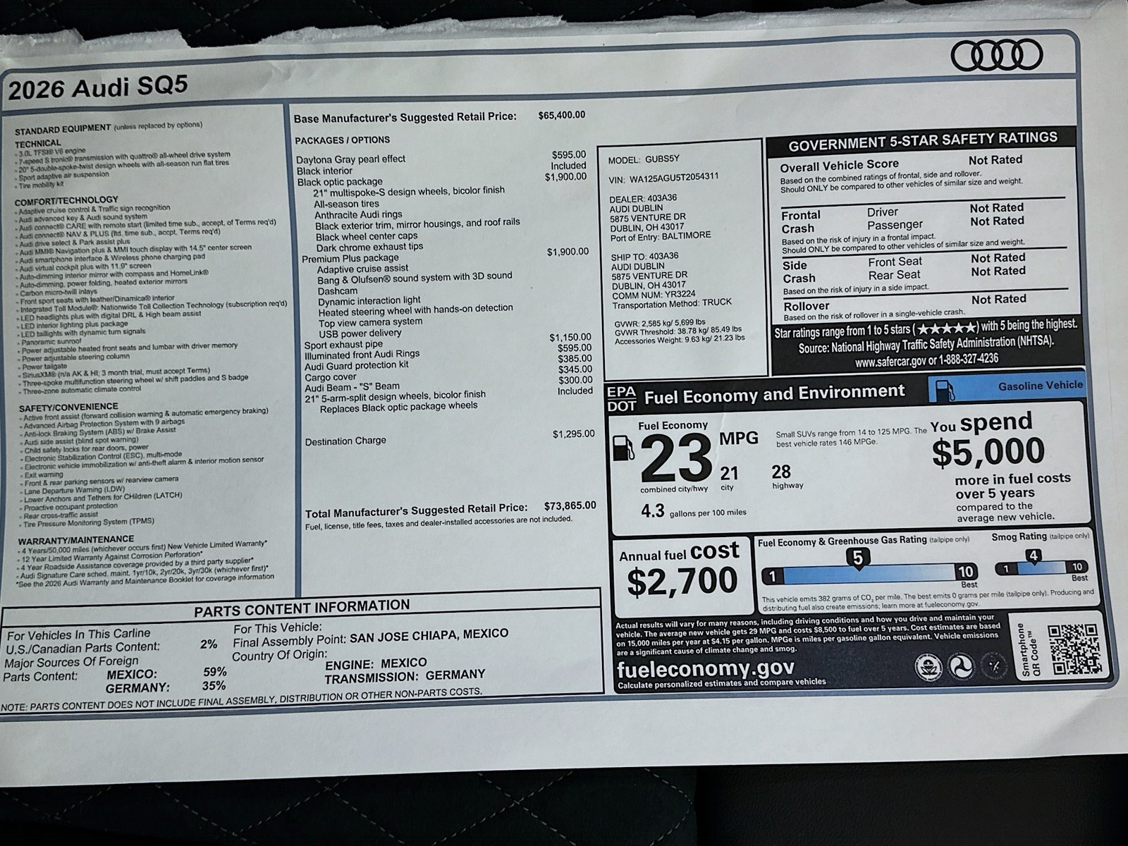 New 2026 Audi SQ5 Premium Plus AWD/4WD image 47