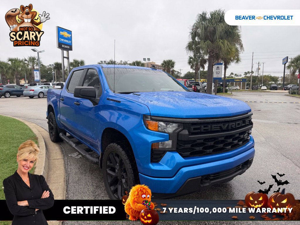 Used 2025 Chevrolet Silverado 1500 Custom w/ Turbomax Blackout Package AWD/4WD image 2