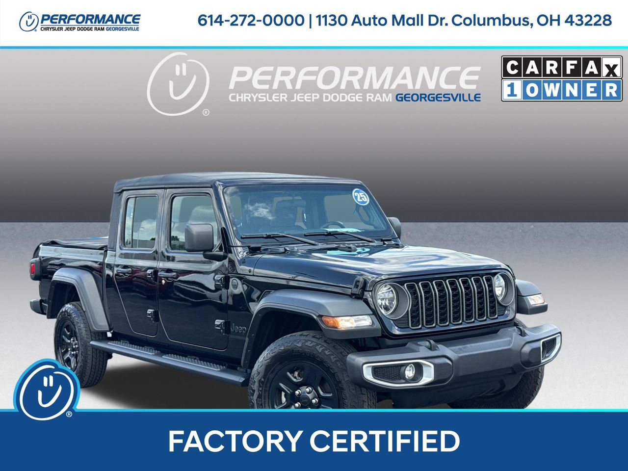 Certified 2025 Jeep Gladiator Sport AWD/4WD image 1
