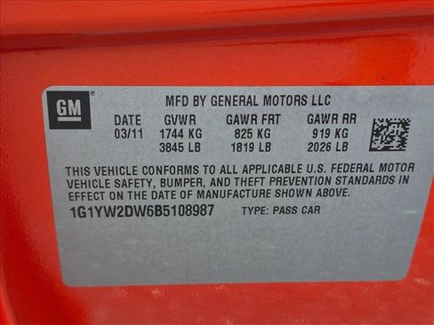 Used 2011 Chevrolet Corvette Grand Sport w/ Preferred Equipment Group RWD image 19