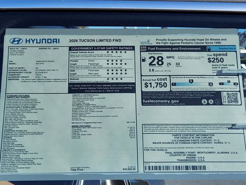 New 2026 Hyundai Tucson Limited image 13