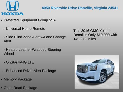 Used 2016 GMC Yukon Denali w/ Open Road Package AWD/4WD image 17