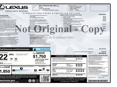 Used 2021 Lexus RX 350L Luxury w/ Accessory Package image 57