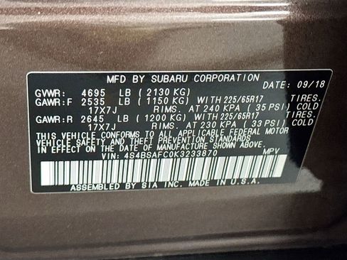 Used 2019 Subaru Outback 2.5i Premium w/ Popular Package #2 image 29