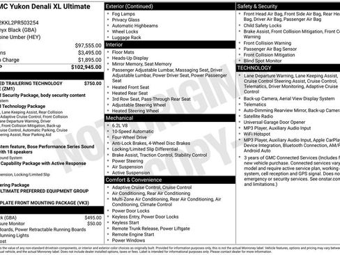 Used 2023 GMC Yukon XL Denali Ultimate AWD/4WD image 2
