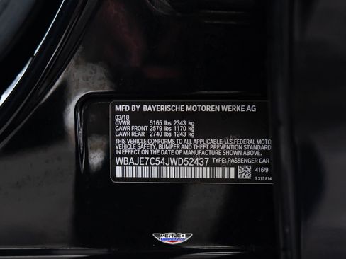 Used 2018 BMW 540i xDrive xDrive M-Sport w/ M Sport Package image 58