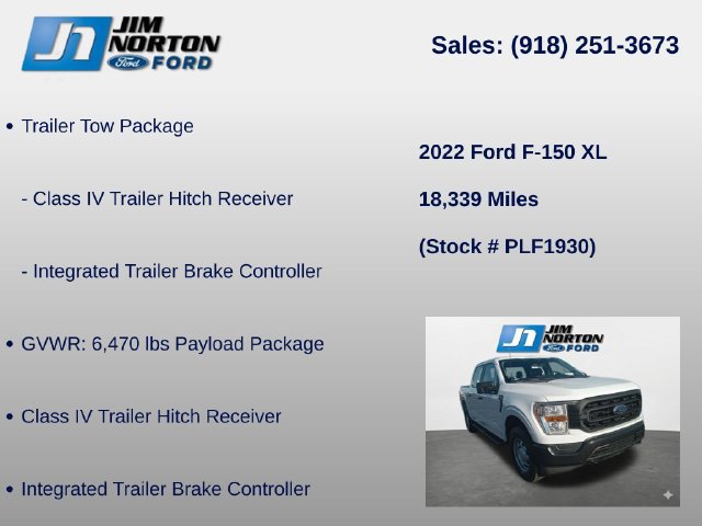 Used 2022 Ford F150 XL w/ Trailer Tow Package AWD/4WD image 8