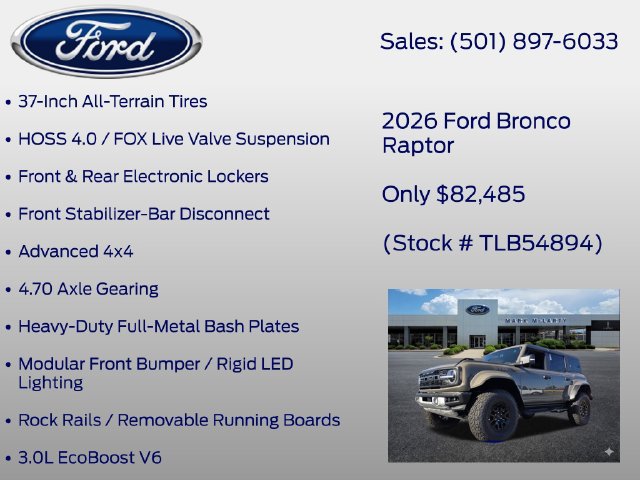 New 2026 Ford Bronco Raptor AWD/4WD image 6
