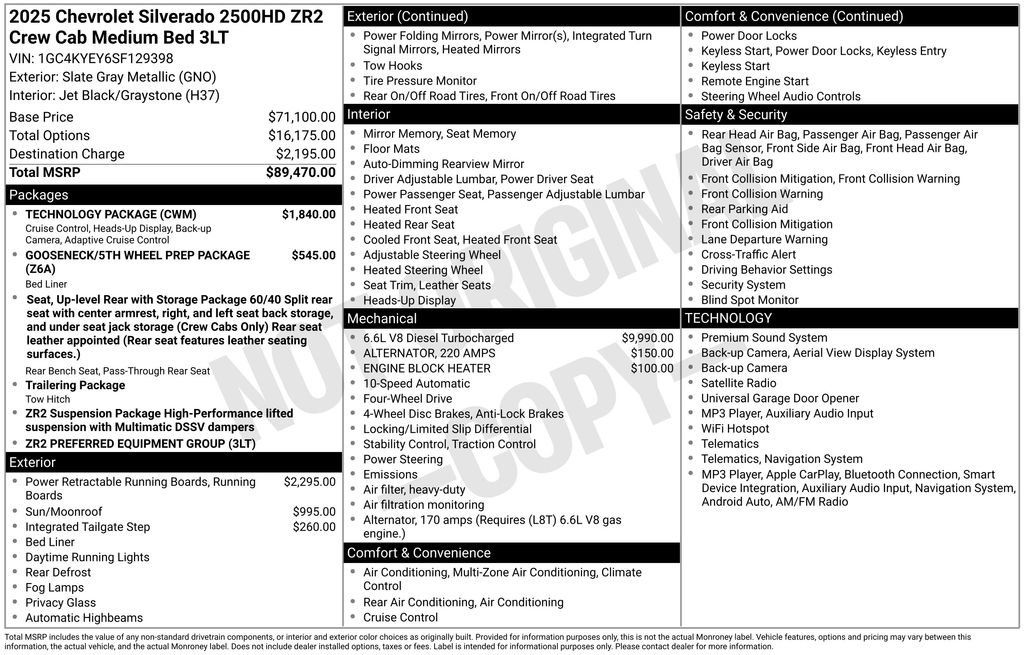 Used 2025 Chevrolet Silverado 2500 ZR2 w/ Technology Package AWD/4WD image 9