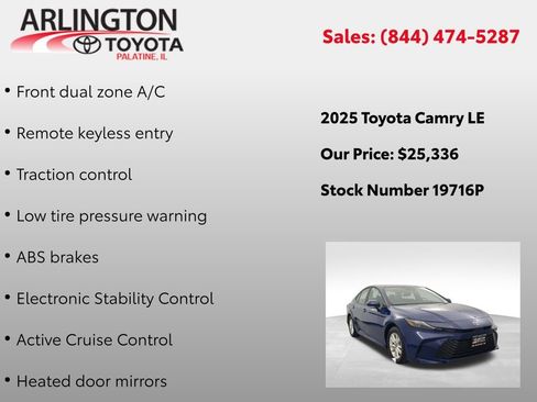 Used 2025 Toyota Camry LE image 7