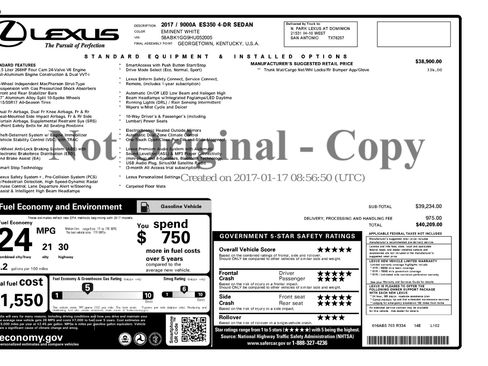 Used 2017 Lexus ES 350 image 2