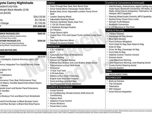 New 2026 Toyota Camry XLE w/ Convenience Package image 33