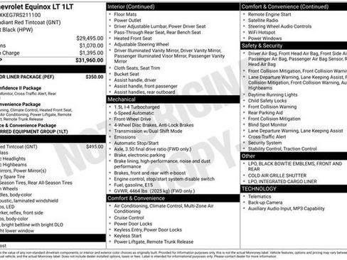Certified 2024 Chevrolet Equinox LT w/ LPO, Floor Liner Package FWD image 26