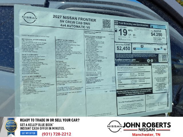 New 2027 Nissan Frontier SV w/ SV Convenience Package AWD/4WD image 21
