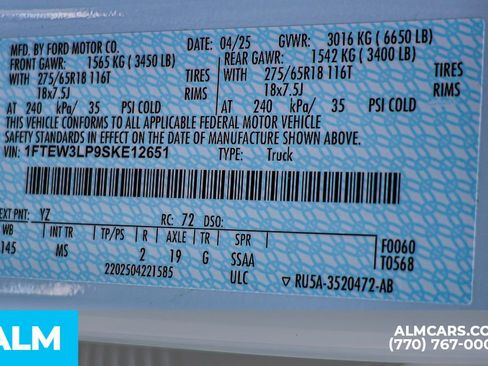 Used 2025 Ford F150 XLT w/ Equipment Group 301A Standard image 56