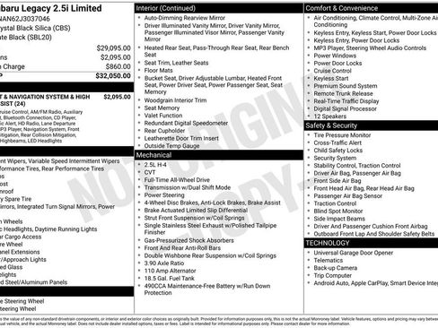 Used 2018 Subaru Legacy 2.5i Limited image 2