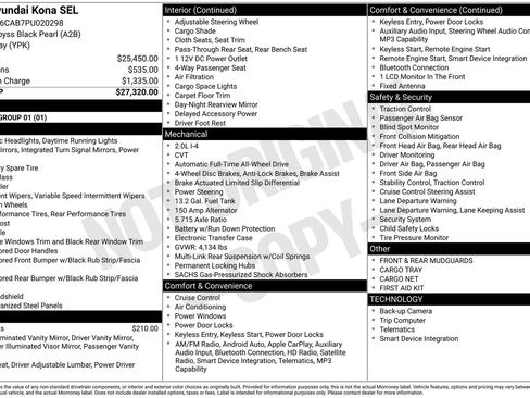 Certified 2023 Hyundai Kona SEL AWD/4WD image 22