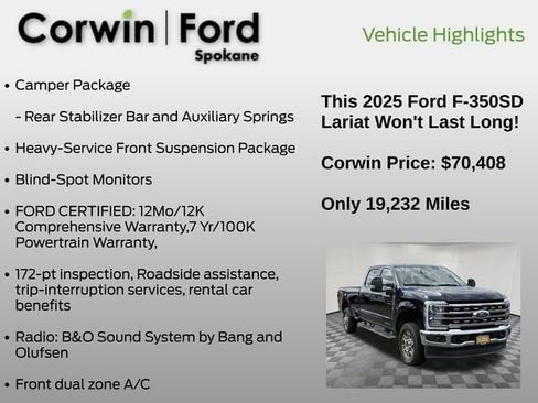 Certified 2025 Ford F350 Lariat w/ Camper Package AWD/4WD image 7