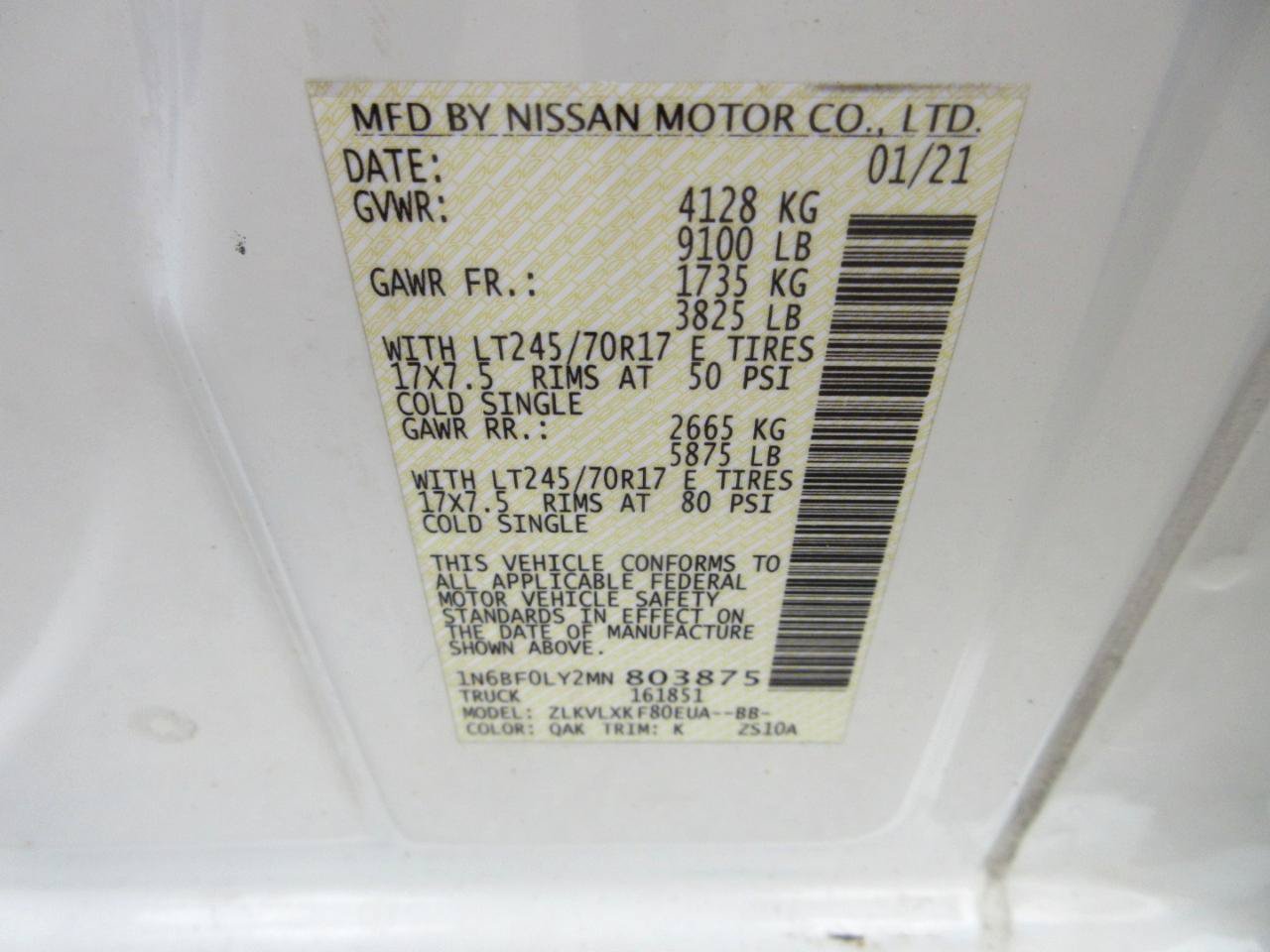 Used 2021 Nissan NV 2500 SV RWD image 25