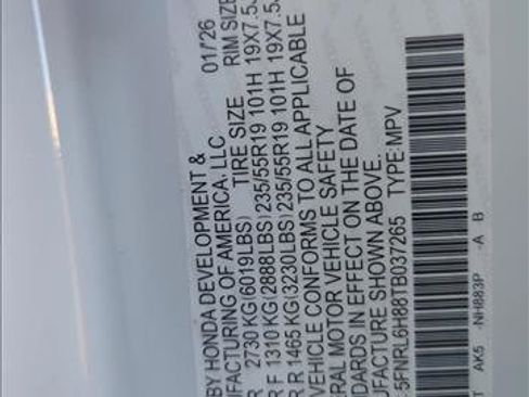 New 2026 Honda Odyssey Touring image 22