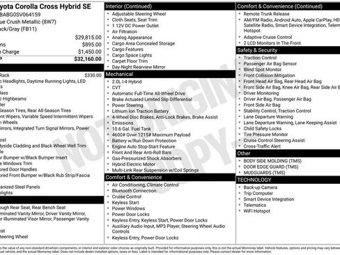 Used 2025 Toyota Corolla Cross AWD Hybrid image 31