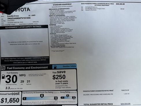 Certified 2026 Toyota Corolla Cross LE AWD/4WD image 24