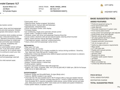 Used 2019 Chevrolet Camaro LT image 5