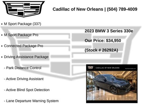 Used 2023 BMW 330e w/ M Sport Package RWD image 7