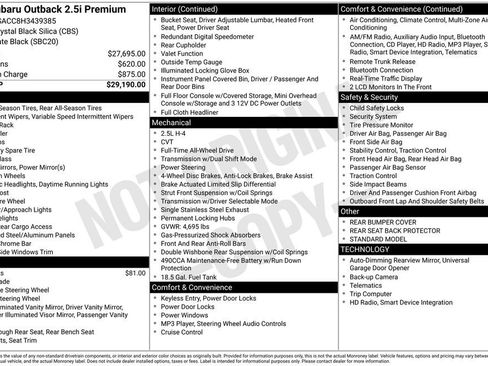 Used 2017 Subaru Outback 2.5i Premium image 11