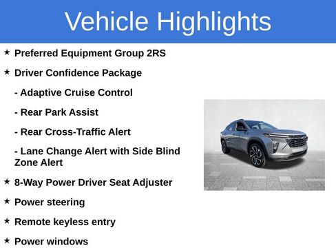 Certified 2025 Chevrolet Trax RS w/ Driver Confidence Package FWD image 3