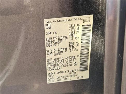 Used 2021 Nissan Titan PRO-4X w/ Pro-4x Utility Package image 24