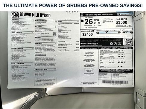 New 2026 Volvo XC60 B5 Ultra w/ Protection Package Premier AWD/4WD image 26