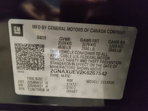 Used 2019 Chevrolet Equinox LT AWD/4WD image 33
