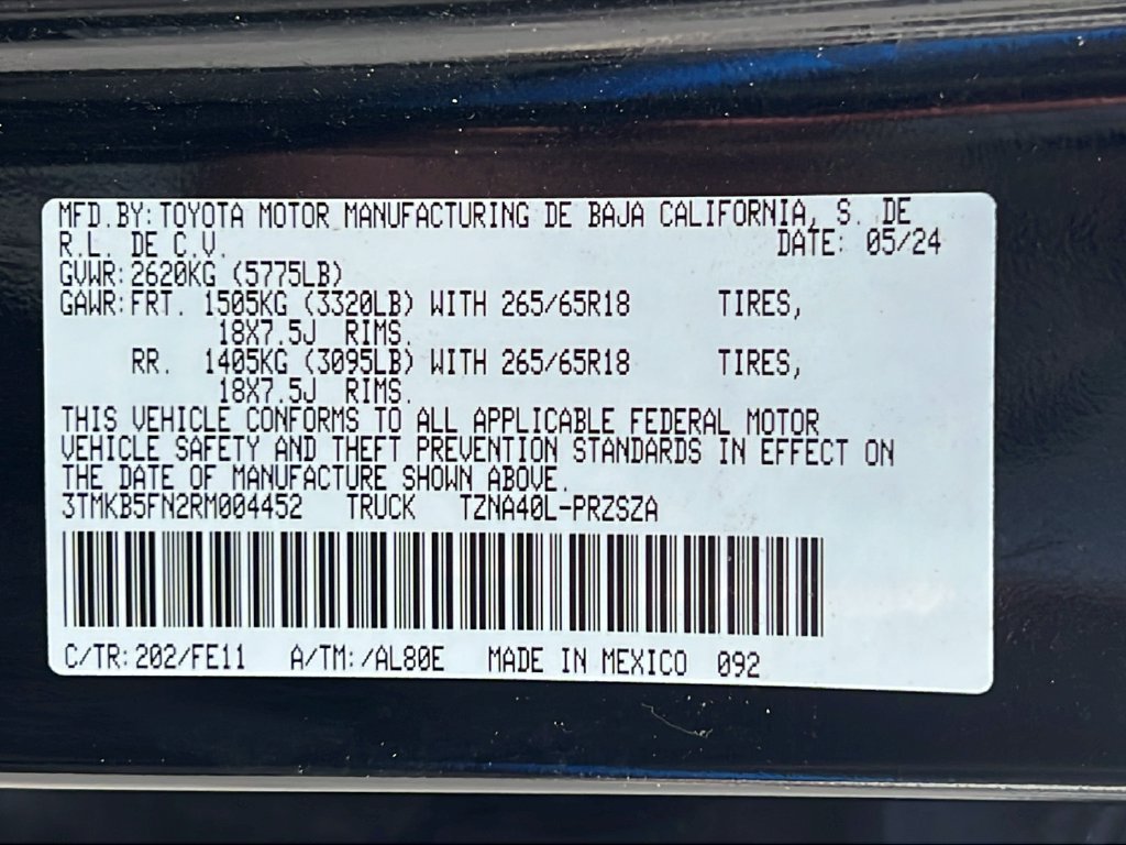 Used 2024 Toyota Tacoma TRD Sport w/ TRD Sport Upgrade Package RWD image 24