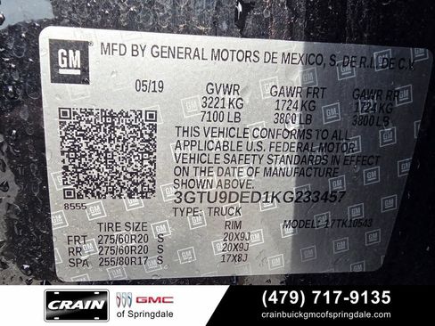Used 2019 GMC Sierra 1500 SLT w/ SLT Premium Plus Package AWD/4WD image 31